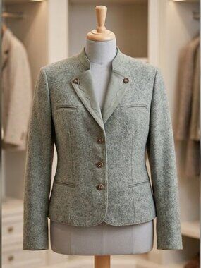 Lodenfrey Boiled Wool Riding / Hunting Jacket (Size M) | Duck Egg Green/Gray